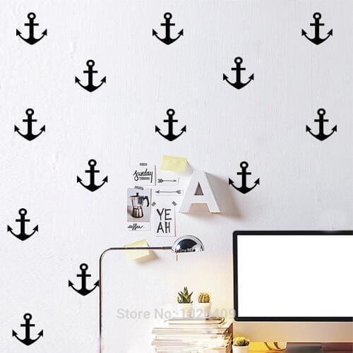 Spear wall sticker Fairy Navy Style ships anchor PVC wallpaper children room decor wall stickers for kids room LV038