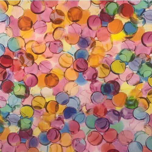 Beautiful 100% Cotton Fabric Colour Colored glass ball Pattern Digital Print Sewing Material DIY Home Patchwork Dress Clothing