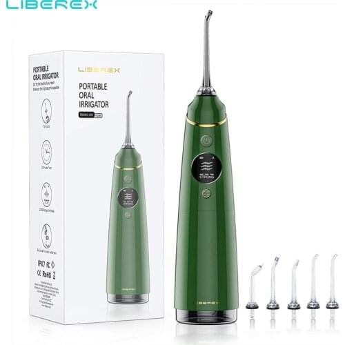 Liberex Cordless Water Flosser Dental Water Jet IPX7 Waterproof Oral Irrigator Portable Irrigator Dental for Cleaning Teeth