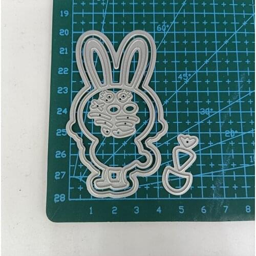 Cartoon Rabbit Metal Cutting Dies Stencils For DIY Scrapbooking Decorative Embossing Handcraft Photo Card Making Punch Template