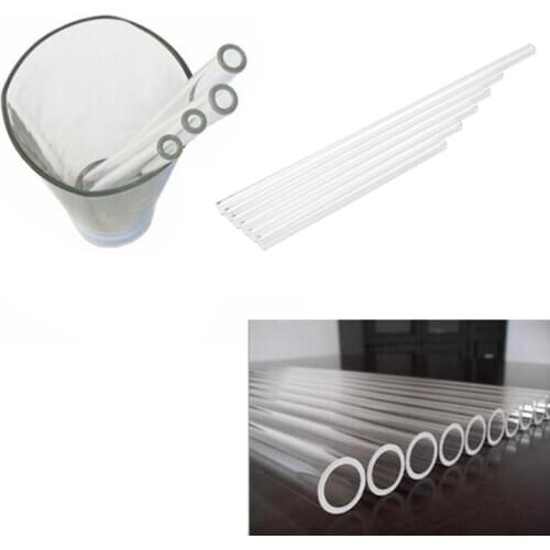 Reusable Thick Straws Wedding Birthday Party Clear Glass Drinking Straws