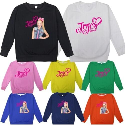 Fashion Kids Teens Christmas Gift Child Jojo Siwa Sweatshirt Hipsters Plus Size Boys Girls Casual Printed Pullover Sportswear