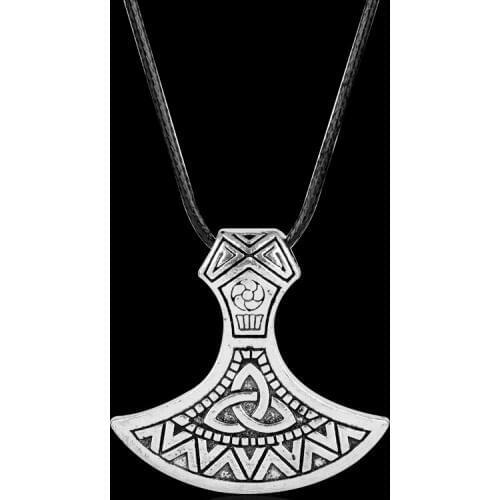 Mens Necklaces Axe Head Norse Viking Scandinavian Pendant Necklace Thor Odin Loki Asgard Hammer Mjolnir Jewelry -30
