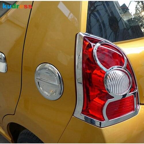 For Suzuki Alto 2009 2010 2011 2012 ABS Chrome Exterior Rear Headlight Lamp Decoration Cover Trims Accessories Car-Styling 2pcs
