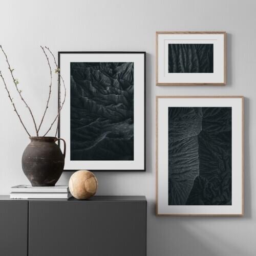 Mountains Morden Abstract Landscape Photography Wall Art Paper Painting Art Poster Print Wall Picture for Living Room Decor