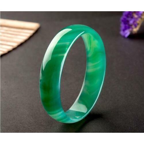 Natural green Jade Bracelet Bangle For Women Hand Carved Bangles Lady Jewelry Charm Bracelet Fashion Accessories 67-68mm