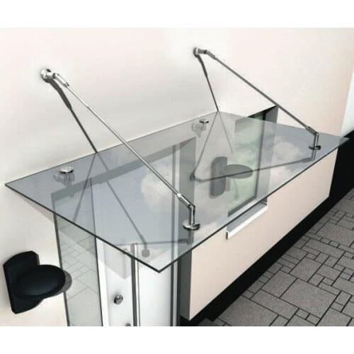 Freeshipping 316L Stainless Steel Cable Wire Rope Press and Latch Cable Tensioner Glass Door Canopy KIt-4 Point Fixing