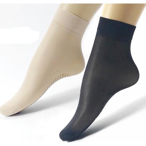 MEILEIYA 10 Pairs / Bag Womens Socks High Quality Harajuku Candy Color Silicone Socks Sexy Dot Ladies Sweet Anti-Slip Art Socks