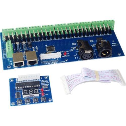 New WS-DMX-27CH-RJ45-LED Decoder DMX512 Controller Symphony with controller