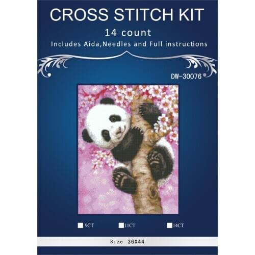 NthPanda Patterns Counted Cross Stitch 1CT Cross Stitch Set Wholesale Chinese Animals Cross-stitch Kits Embroidery Needlework