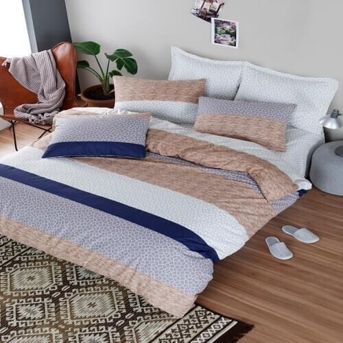 100% Natural Cotton Solid Color Double Duvet Cover Set FreshColor 4-Piece Modern And Stylish Design European American Style