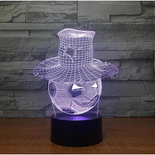 Football Personality Creative Gifts Led 3d Night Lights Strange Stalls Decorative Lights Lovely 7 color change 3D Lamp