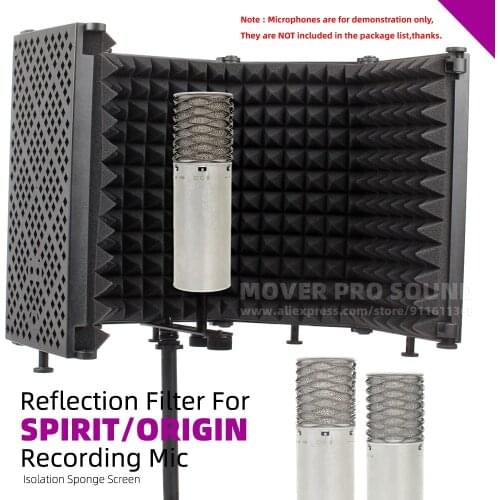 Reflection Filter Noise Reduction Screen Booth Foam For ASTON Spirit Origin Mic Sound Absorbing Microphone Recording Sponge