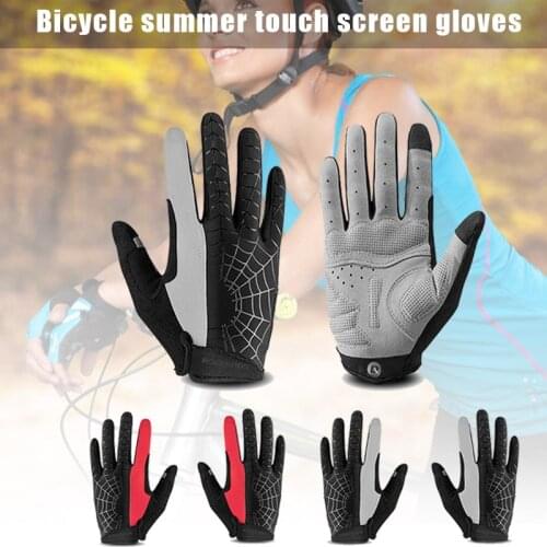 New Cycling Full Finger Gloves Shockproof Breathable Sporting Riding Non-slip Gloves SCI88