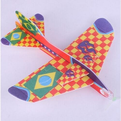 ZTOYL 18.5*19cm Stretch Flying Glider Planes Aeroplane Childrens Kids Toys Game Cheap Gift DIY Assembly Model Educational Toys