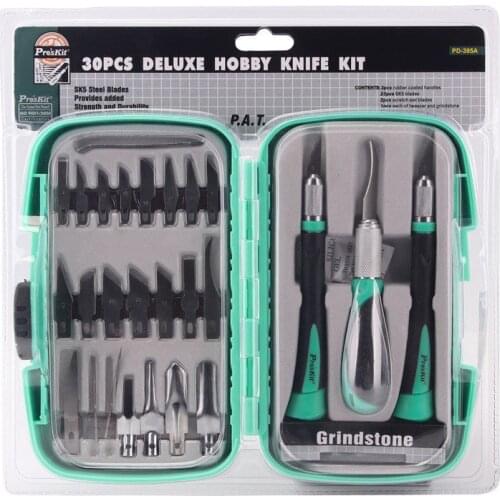 ProsKit PD-395A 30 in 1 Multifunction Knife DIY Wood Carving Knife Tools Set Tools For Solder Wire Cutting Chisel Engraved Knif