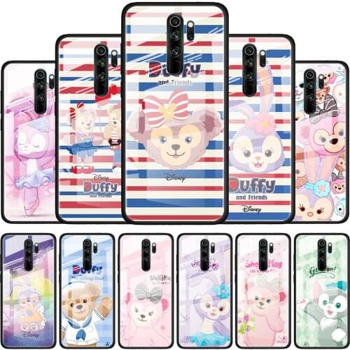 Duffy Disney Bear Cute for Xiaomi Redmi K40 K30 K20 Pro Plus 9C 9A 9 8A 7 Luxury Shell Tempered Glass Phone Case Cover