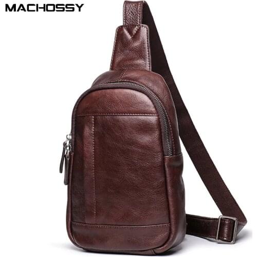 Genuine leather Crossbody Bag for Men Bags Shoulder Mini Crossbody Bag Vintage Male Short Trip Chest Bag Waist Bag