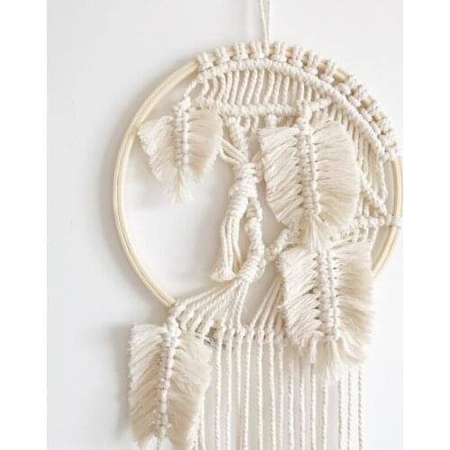 Boho Style Home Decoration Macrame Wall Hanging, Hand Woven Leaf Hanging, Mandala, Bedroom Decor, Mexican Home Ornaments