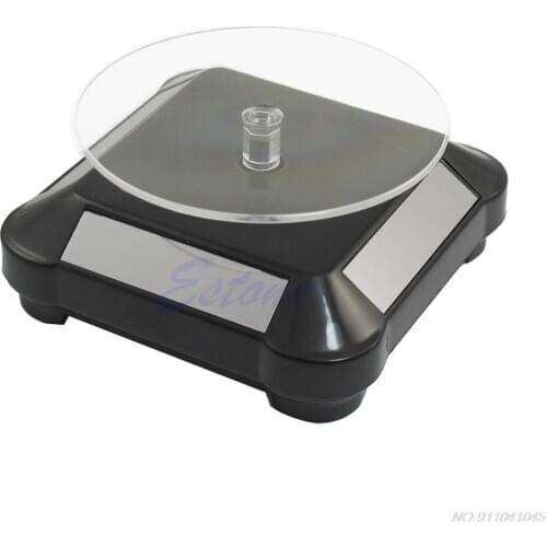 Solar Showcase 360 Rotating Turntable Jewelry Watch Ring Phone Display Stand D14 20 Dropshipping