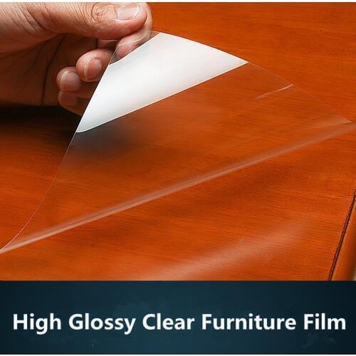 SUNICE Furniture protective Clear film Solid wood marble glass dining table Kitchen self-adhesive waterproof 80cm x 500cm