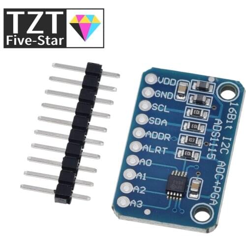 TZT 16 Bit I2C ADS1115 Module ADC 4 channel with Pro Gain Amplifier RPi