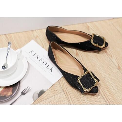 Women Shoes New Sell Well Woman Flat Shoes Female Casual Fashion Metal Work Ballet Flats Women Flats Ladies Shoes Female W38-62