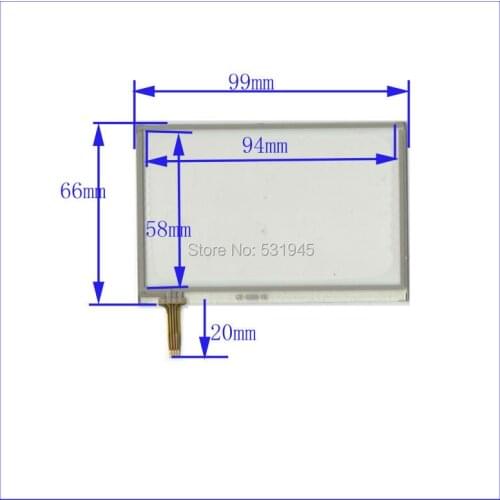 ZhiYuSun NEW 4 Inch Touch Screen 99*66 for industry applications 99mm*66mm for GPS GLASS