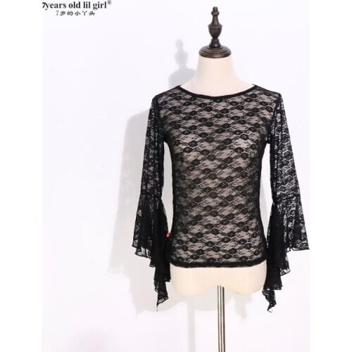 2020 Lace Latin Dance Practice Dresses Flamenco Tops Ballroom Clothes Vestido Baile Latino