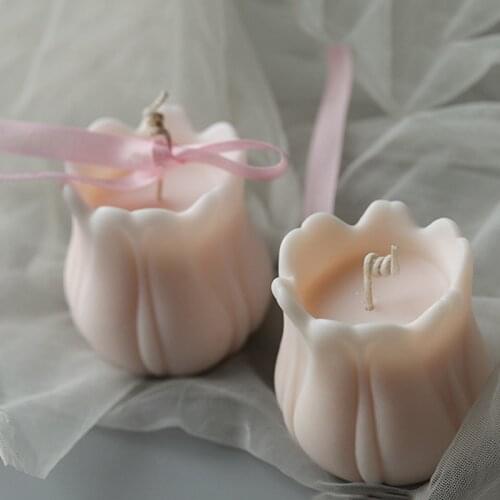 3D Tulip Candle Mold Flower Silicone Molds Soy Wax Candle DIY Tool Mothers Day Gift Handmade Diy Soap Mould Making Supplies