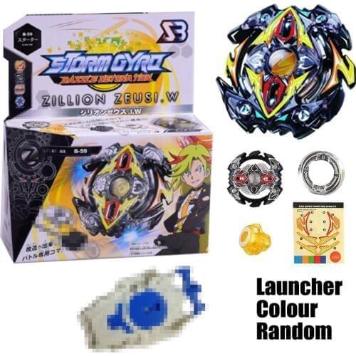 New B59 Spinning Top Burst Xeno Xcalibur Excalibur Starter Pack W/Launcher B-59 ZEUS.I.W TW Ver. Spinning Top