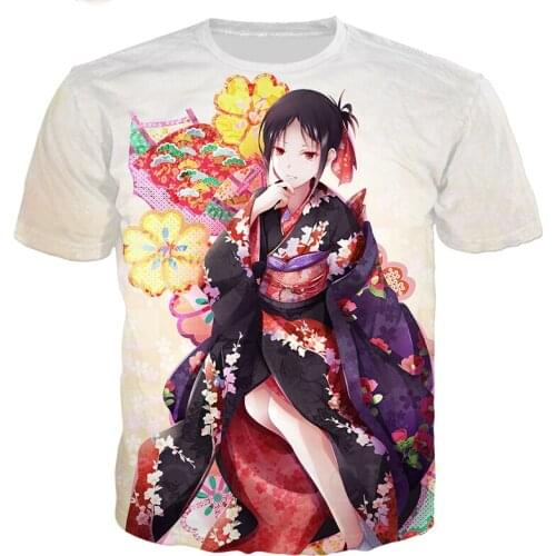 2021 Anime Kaguya Sama Love Is War 3D T-Shirt Men Women Print O-neck Pullovers Tracksuit Oversize Streetwear Unisex Tops