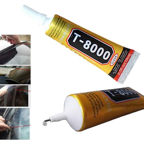 Hot Sale 15ml T8000 Adhesive Glue Clear Glue Epoxy Resin for Glass Flower Pot Crystal Fabric Rhinestones