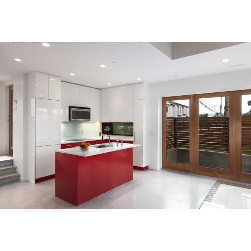 Hot sales high gloss lacquer kitchen cabinets red color modern painted kitchen furnitures L1606093