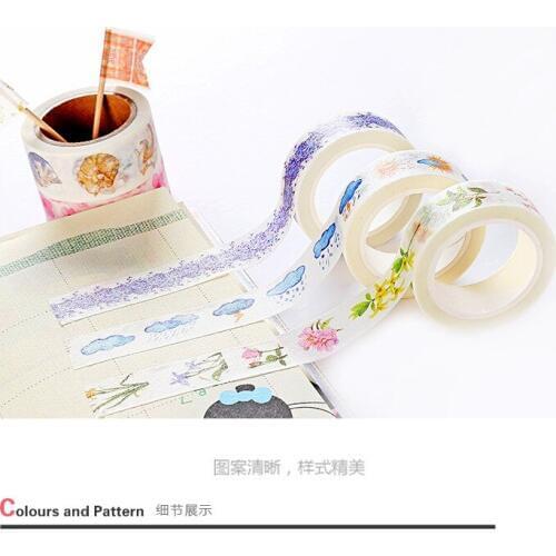 Flower butterfly girl Washi Tape Adhesive Tape DIY Scrapbooking Sticker Label Masking Tape School Office Supply