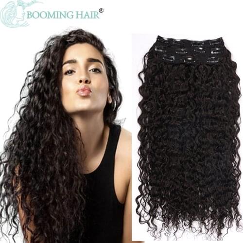 Kinky Curly Clip In Hair Extensions Synthetic 28” Super Long Anjo Plus Natural 613 Brown Corn Wave Full Head Fake Hair Pieces