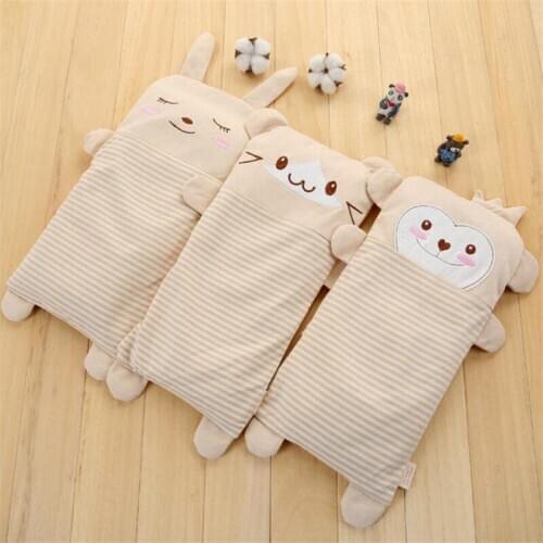 Cotton weeping willow 0-6 years old newborn cotton soft pillow with buckwheat full-in cartoon design baby weeping willow