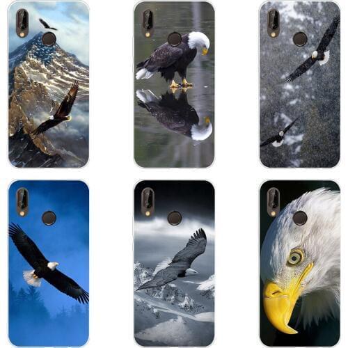 80H Bald Eagle Flying Soft Silicone Tpu Cover Case for huawei p 20 lite pro y6 2017 mate 10 lite