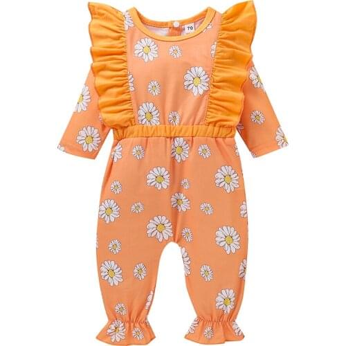 Baby Girl Dress Kids Flower Print Romper Children Newborn Infant Girls Bodysuit Set Casual Clothes Spring Summer Outfits