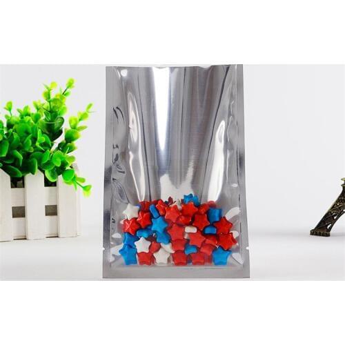 35*50cm(13.8''*19.7'') Clear silver Aluminum Foil Bag,Heat seal silver Aluminum bag visiable tea packing plastic bag,50pcs/lot