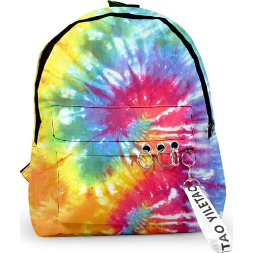 Popular Backpacks School Bags Tie-dye 3D Oxford Waterproof Key Chain Accessories Children Teenager Boys Girls Cute Small Bags