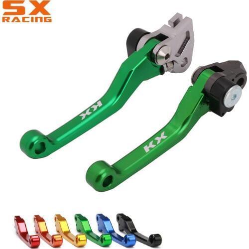 Motorcycle CNC Dirt Bike Pivot Foldable Brake Clutch Levers For Kawasaki KX65 KX85 KX125 KX250 KX250F KX 65 85 125 250