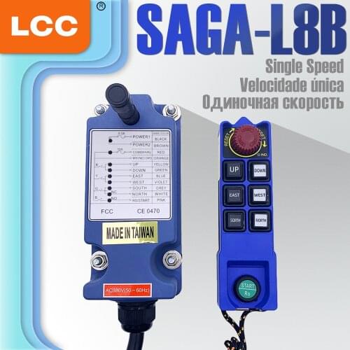 Saga-L8B LCC Infinite code alignment Remote Control Overhead Crane Remote Control AC/DC 460V 380V 220V Wireless Remote Control