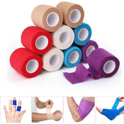 4.5m Self-Adherent Wrap Cohesive Bandage Breathable Kinesiology Tape Sports Elastic Self-Adhesive Non-woven Bandage Roll