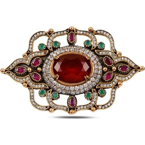 Silverlina Silver Zircon Stone Authentic Brooch