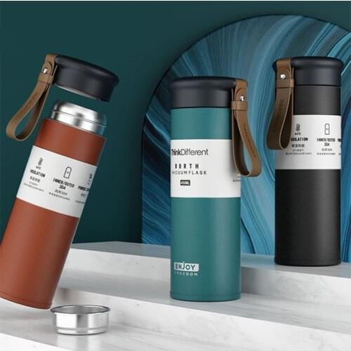Hot Water Thermos Coffee Tumbler Stainless Steel 304 Vacuum Flask Sport Thermal Cup Travel Mug Office Business Bottle Termo