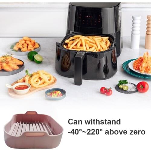 Universal Silicone Grill Pan Thickened Square Tray With Handle Home Baking Microwave Oven Non-stick Accessories Air Fryer