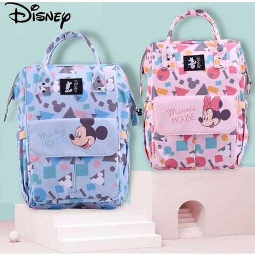 Disney Mickey Mouse USB Baby Diaper Storage Bag Large Capacity Baby Stroller Waterproof Travel Bag Multifunction Diaper Bag New