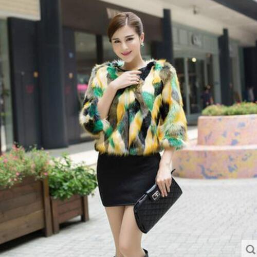 TUHAO Plus Size 3xl Ladies Faux Fur Coat Fashion Short Office Lady Fur Coat Autumn Winter Long Sleeve Casual Coats LQ283