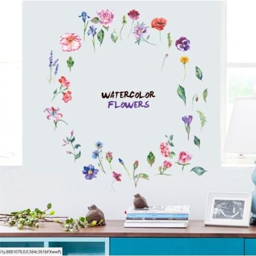 1PC DIY Multiple Color And Style Flower Wall Sticker For children bedroom Stickers Nursery Kitchen cabinet decals Small Size